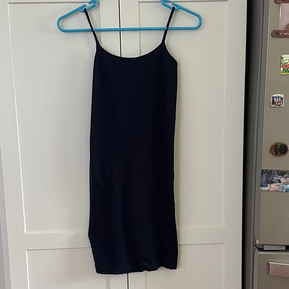 Dynamic Women's Knit Black Dress, One Size, Dark Blue, Stretch Fabric